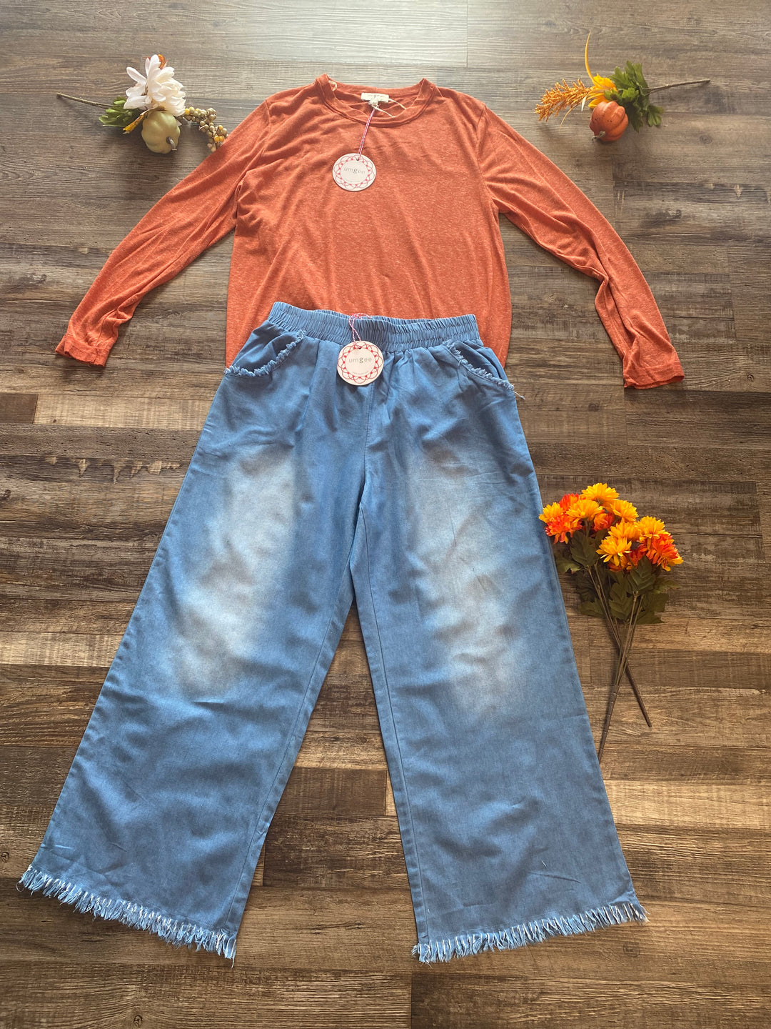 Chambray Ankle Pants