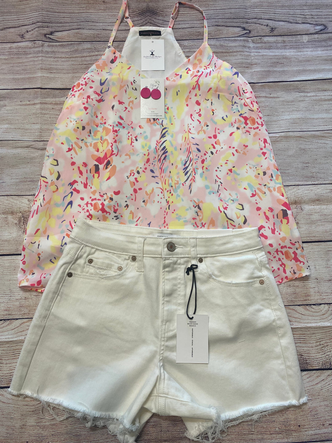 Floral Spaghetti Straps Tank
