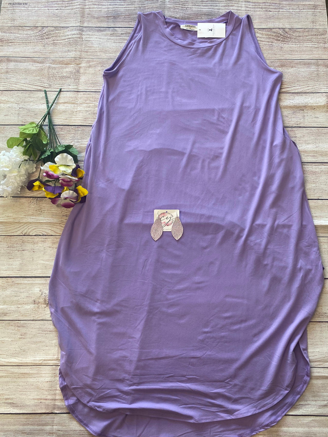 Sleeveless Lavender Maxi Dress