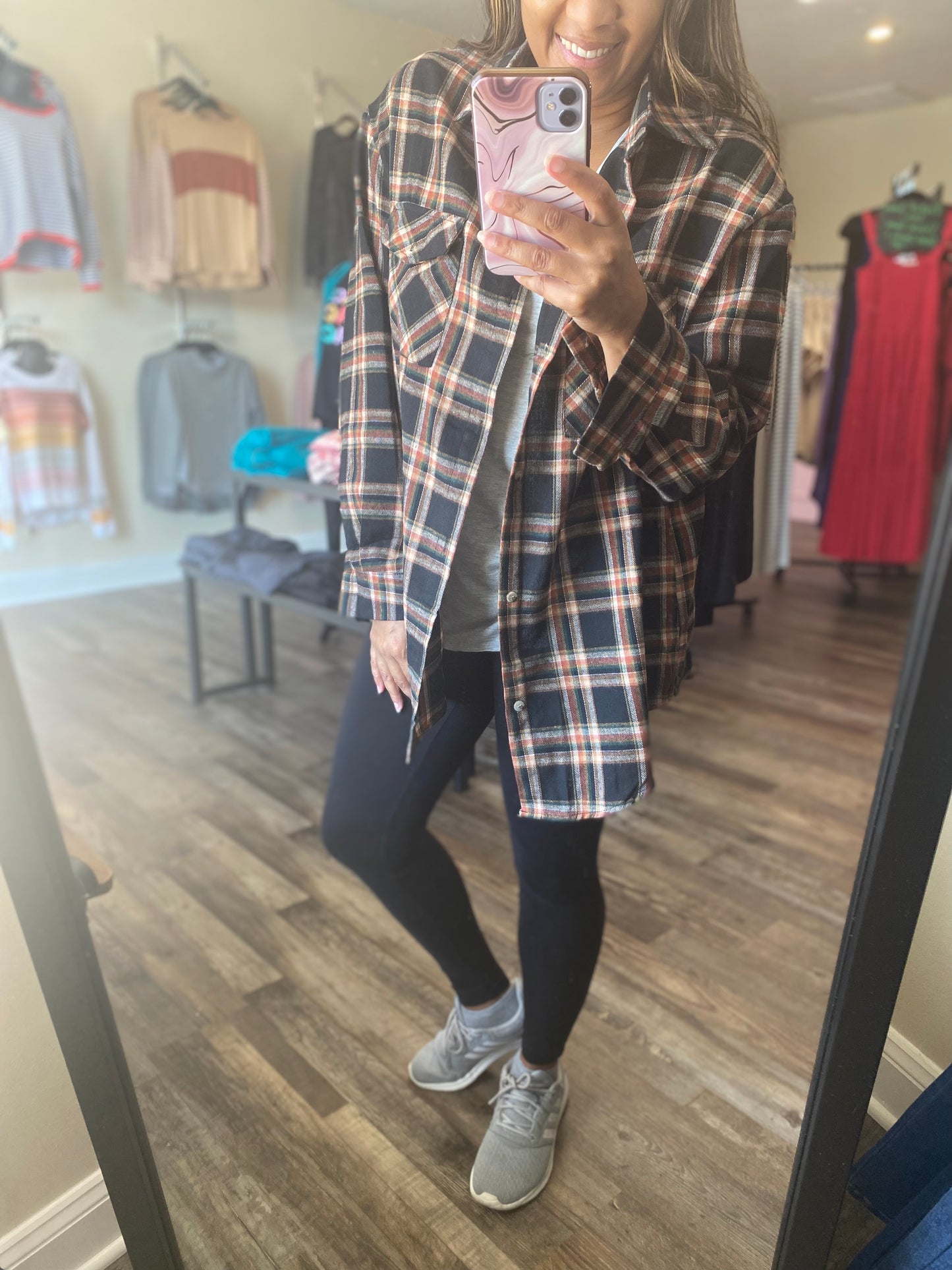 Tammy Flannel Black Plaid