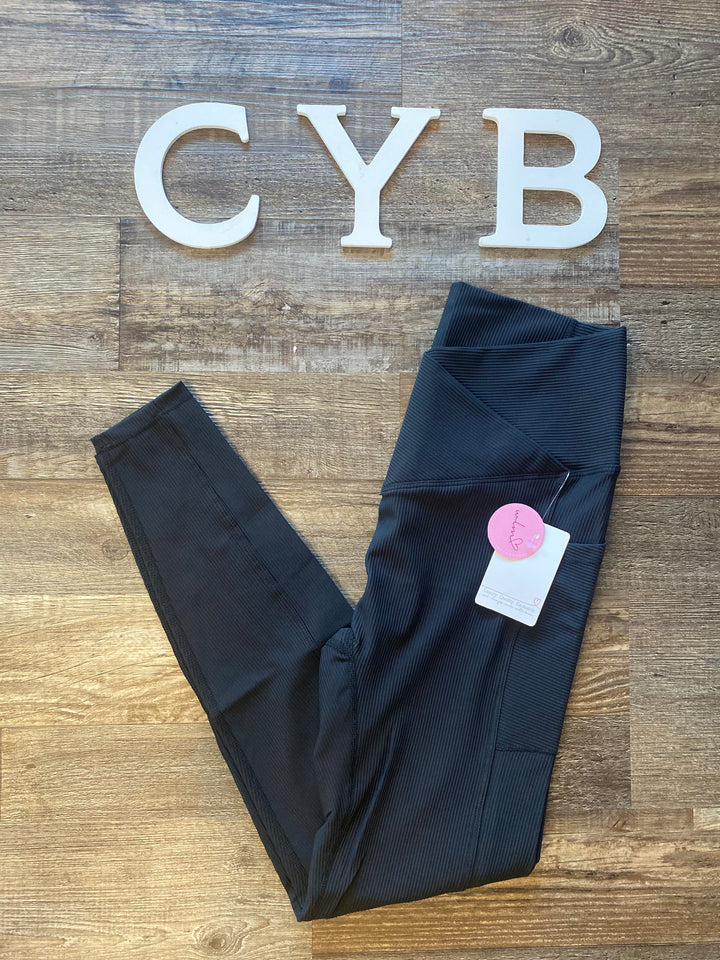 Black Molly Max Sculpt Ribbed Leggings