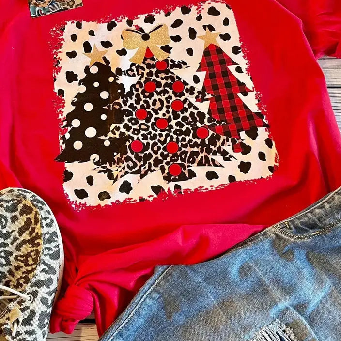 Three Christmas Trees LS Tee