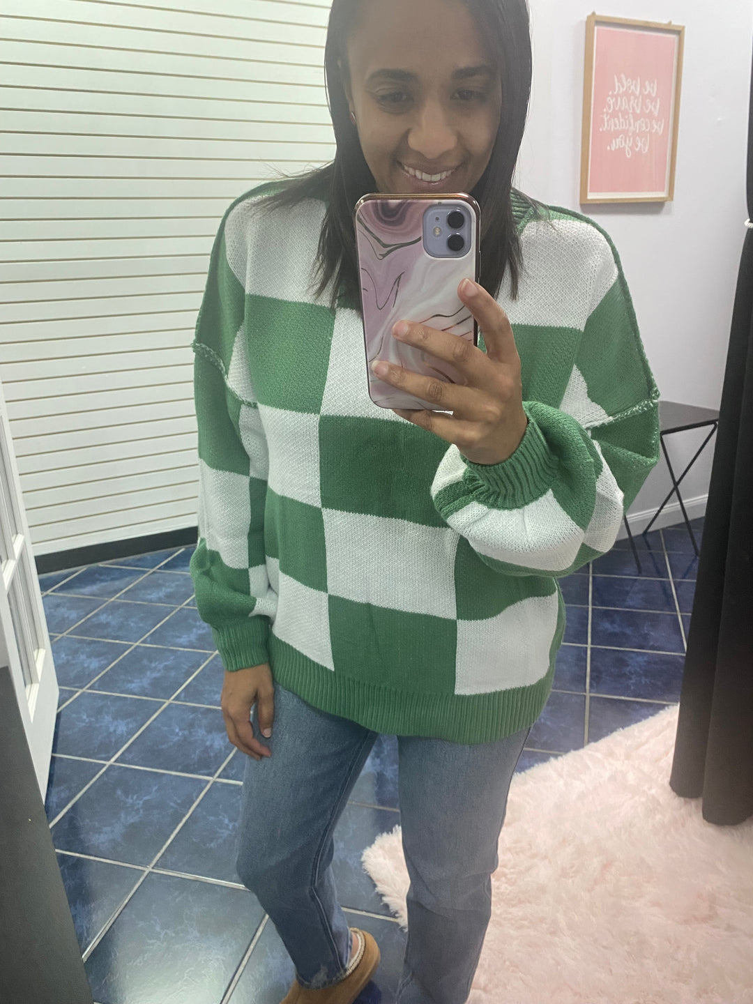 Bishop Checkered Sweater