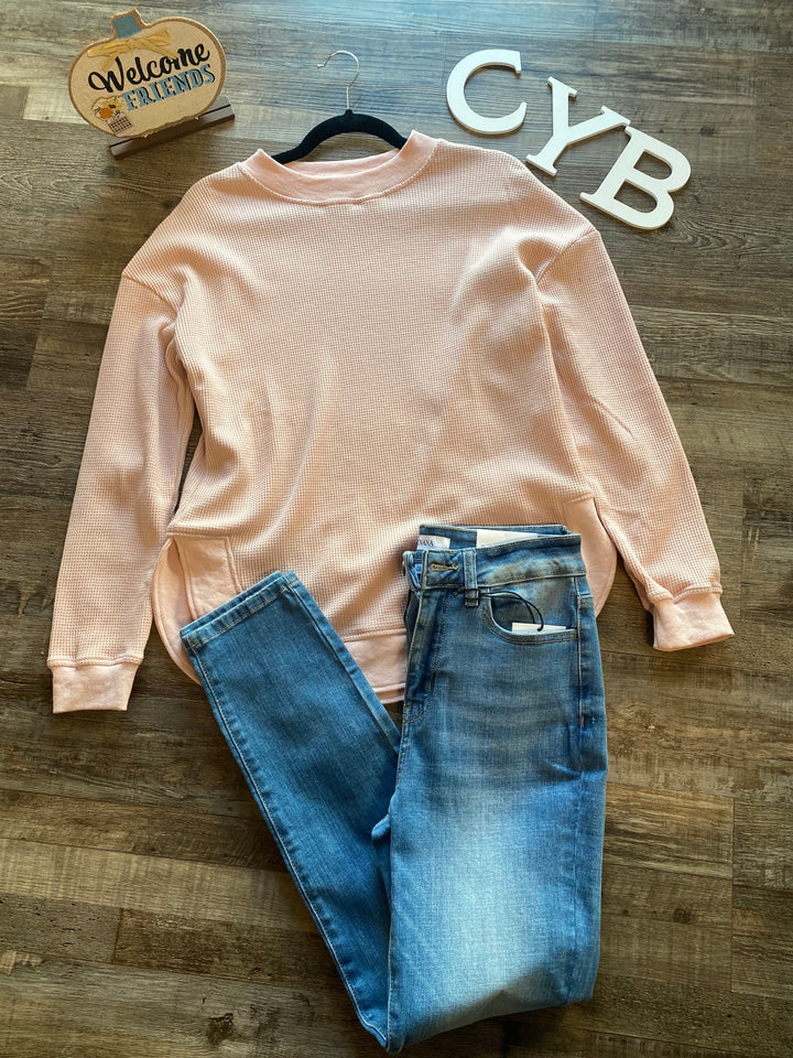 The Waffle Knit Top-Confidently You Boutique