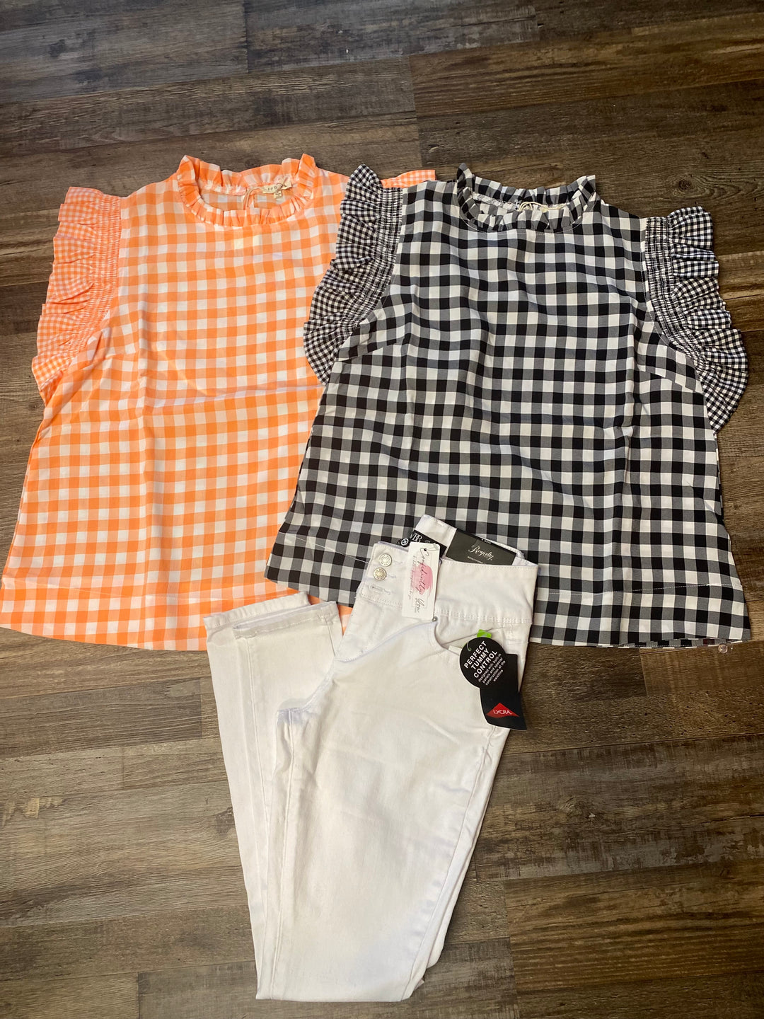 Gingham Ruffle Top-Confidently You Boutique