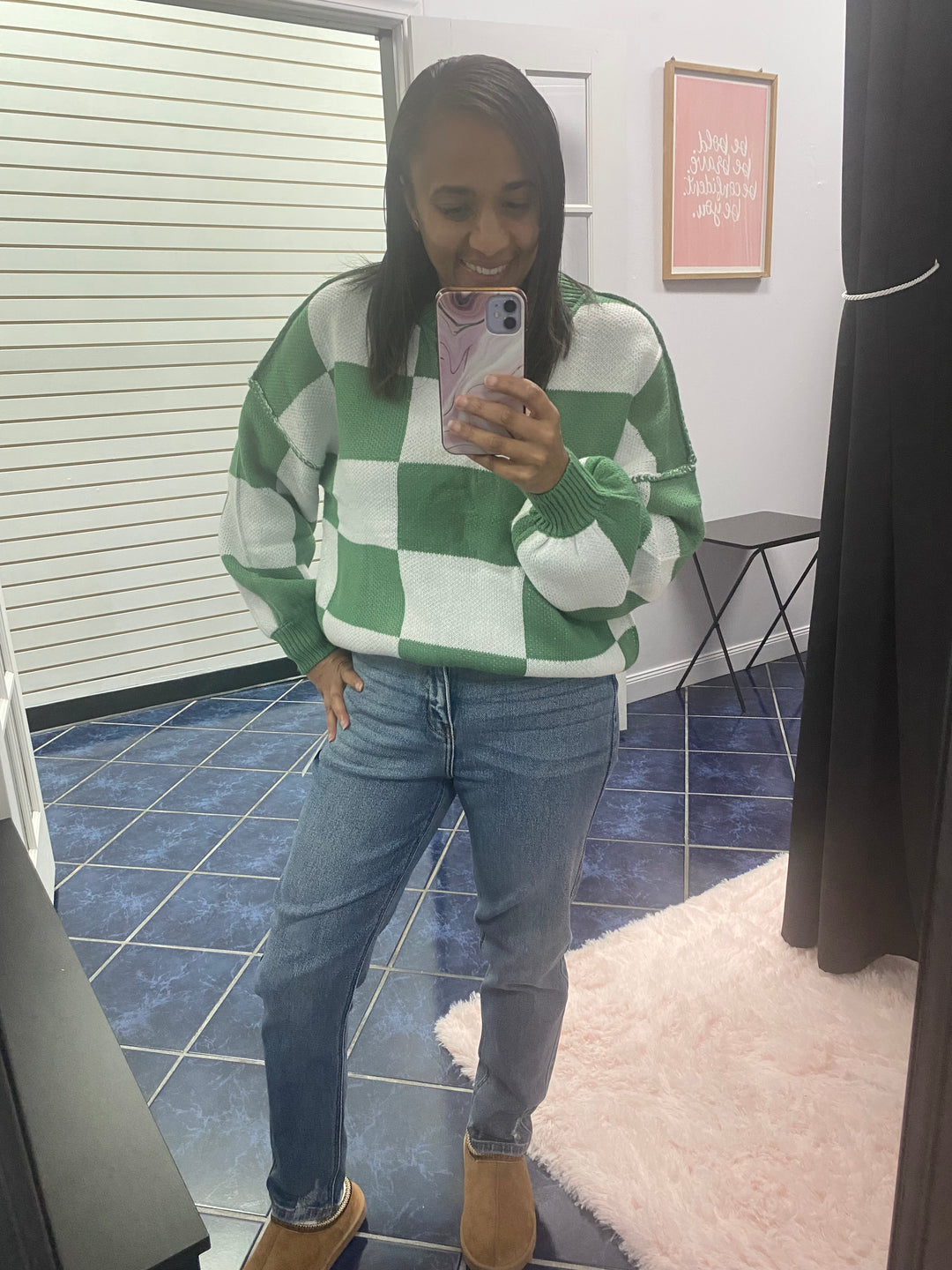 Bishop Checkered Sweater
