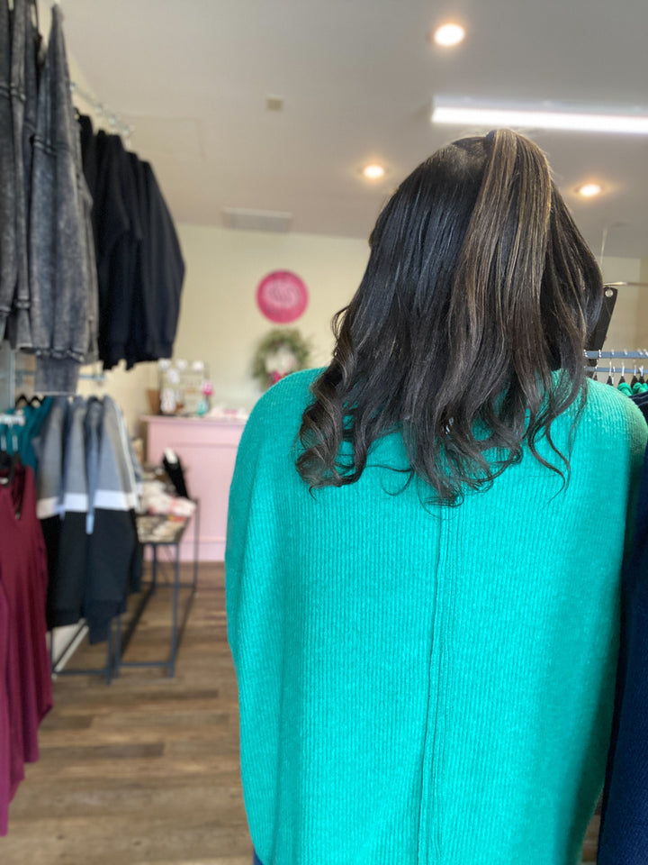 Ribbed Dolman Sweater