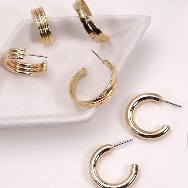 Class Hoop Trio Earrings