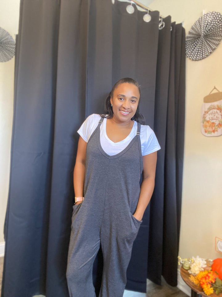 Becky Romper Charcoal Grey