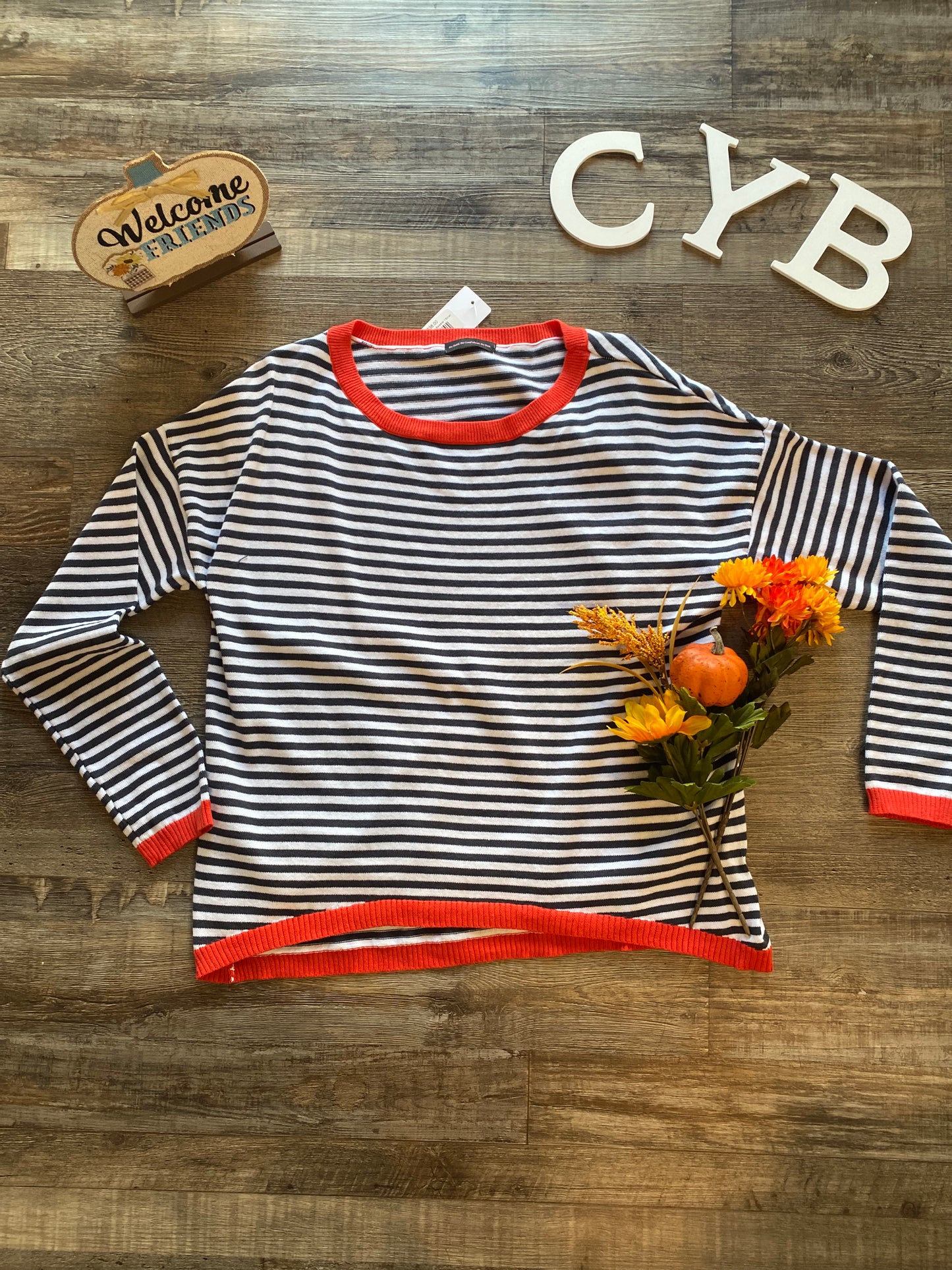 Orange Accents Sweater