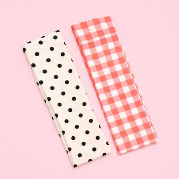Gingham & Polka Dot Headband Set