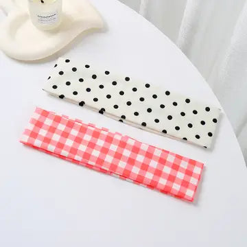 Gingham & Polka Dot Headband Set