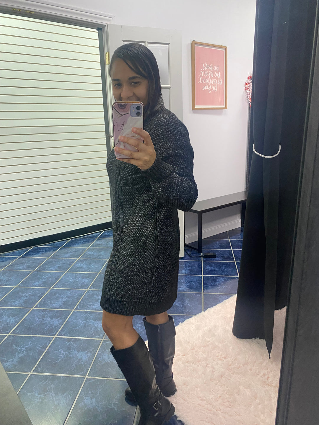Cable Knit Sweater Dress