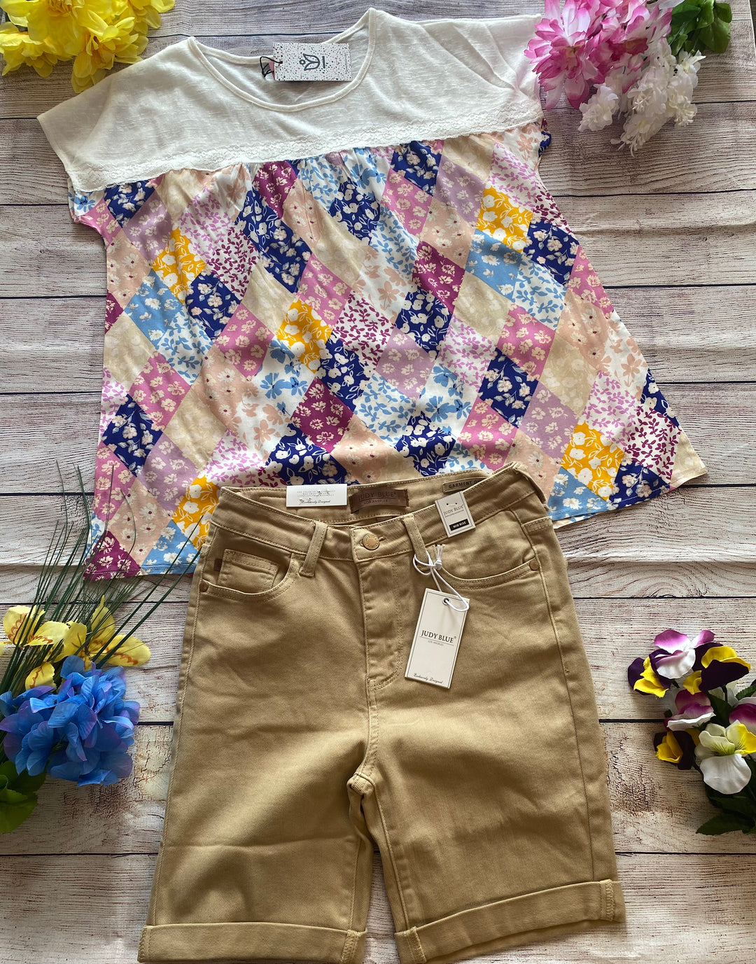 Emily Patchwork Top-Confidently You Boutique