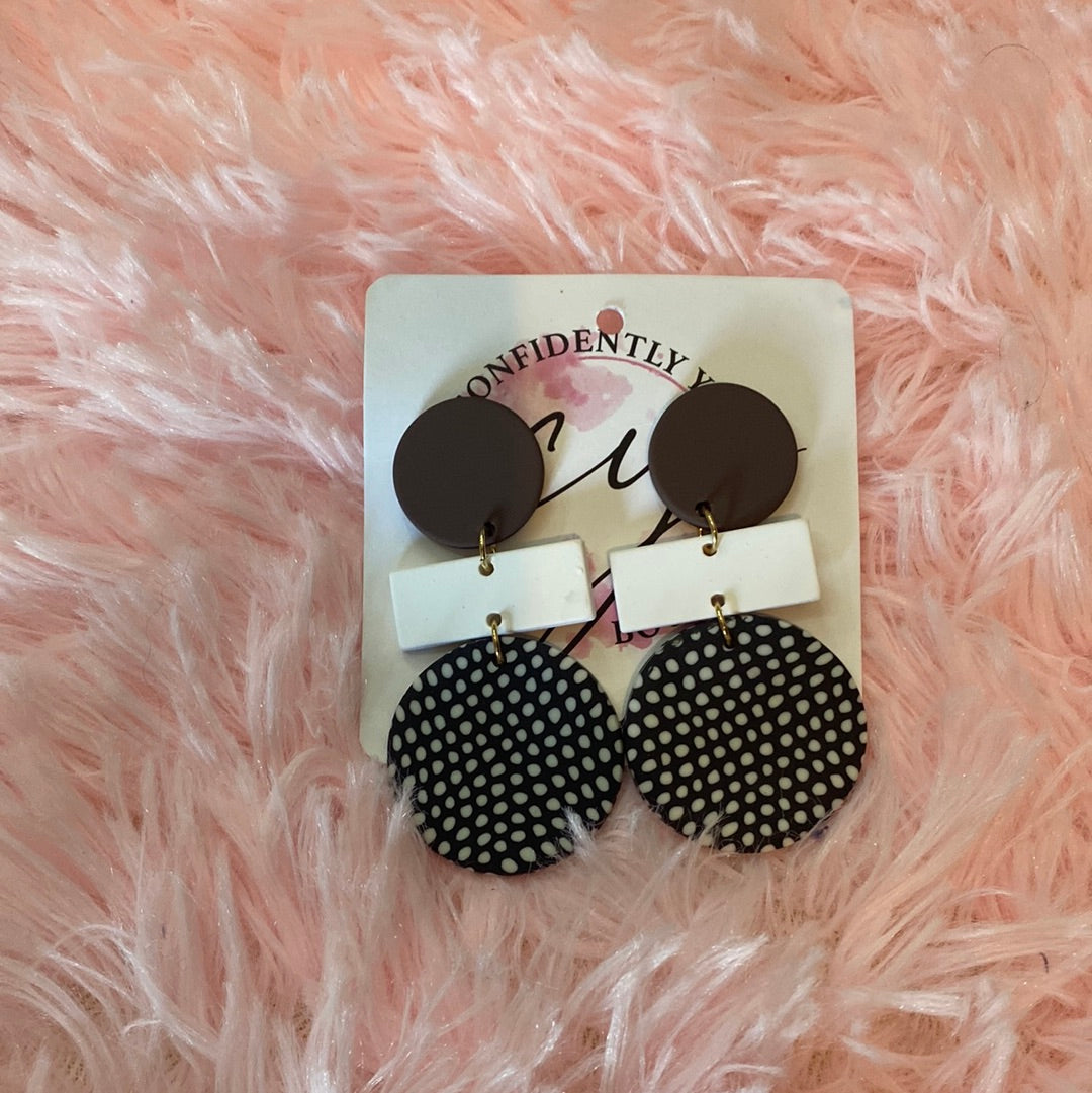 Clay Color Block Earrings