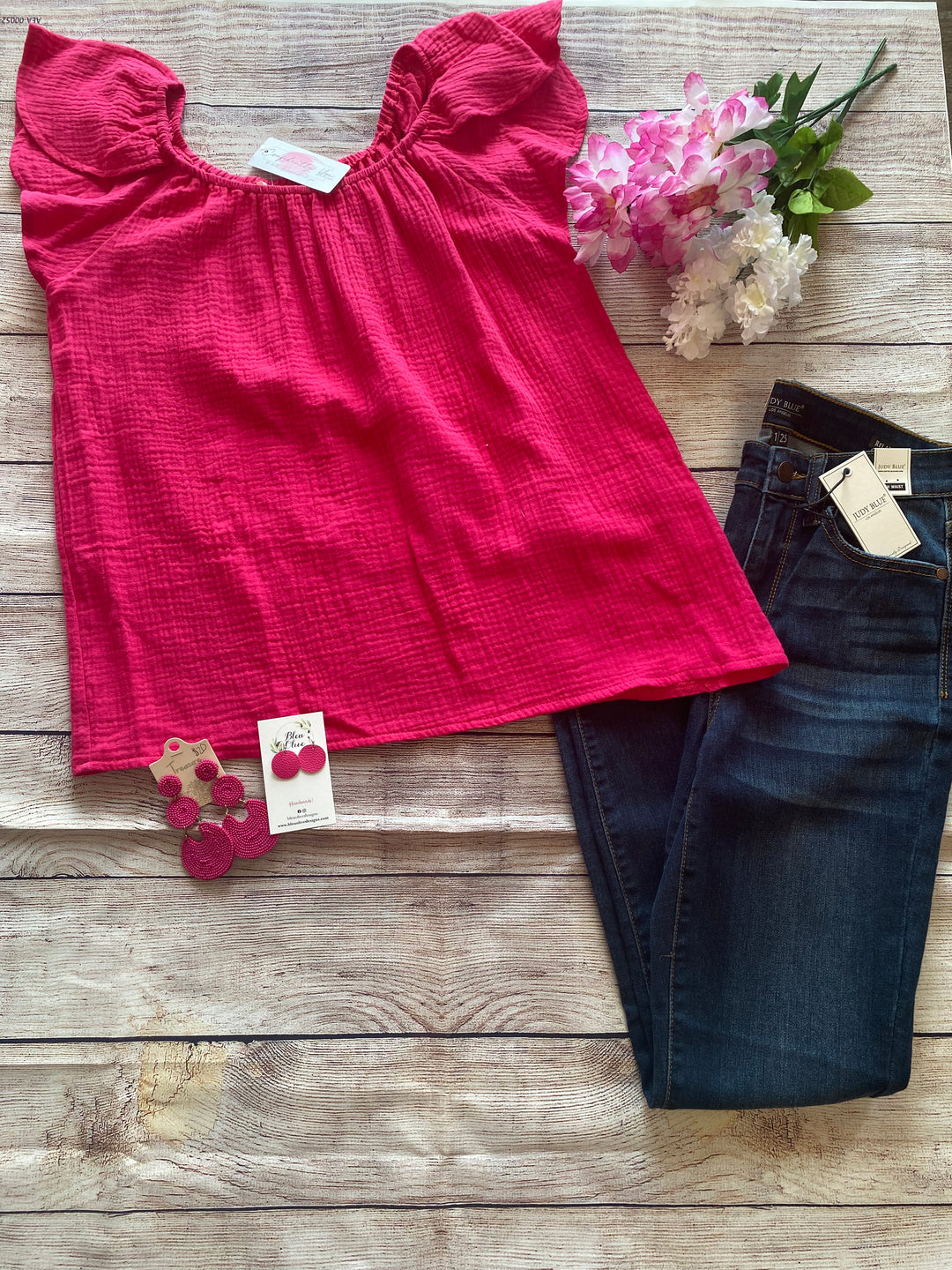 Two Way Ruffle Sleeve Top-Confidently You Boutique
