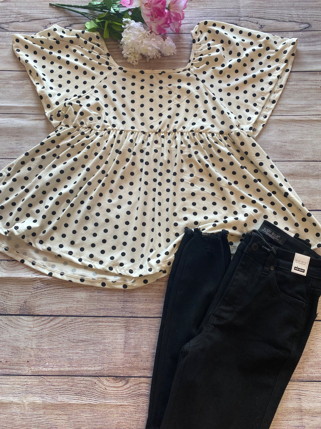 The Phyllis Polka Dots Babydoll Top-Confidently You Boutique