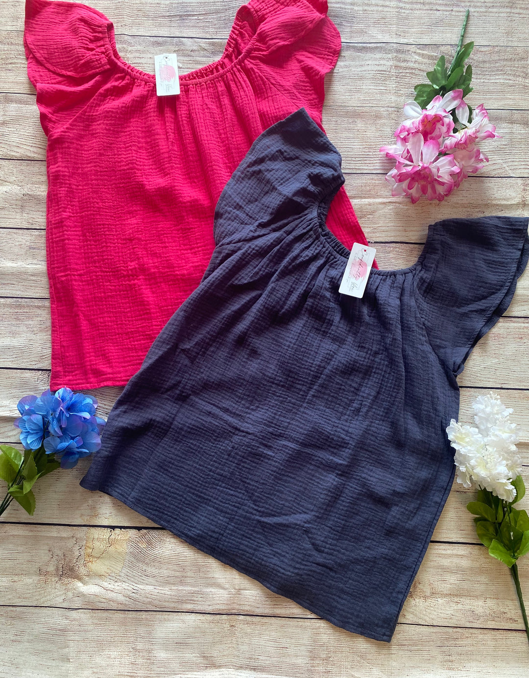 Two Way Ruffle Sleeve Top-Confidently You Boutique